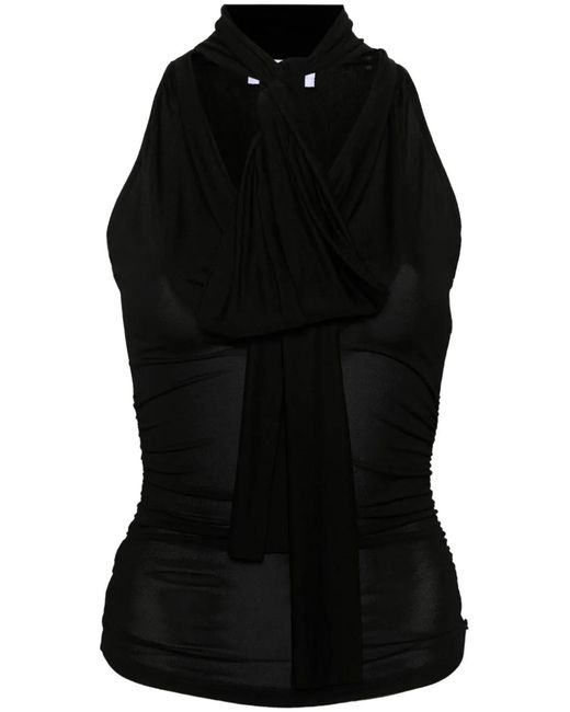 Blumarine Black Bow Halterneck Blouse