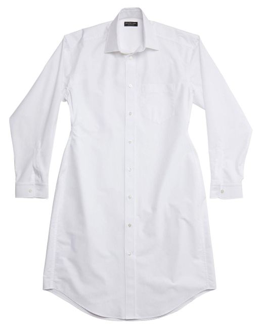 Balenciaga White Klassisches Hemdkleid
