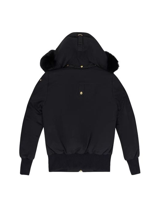 Moose Knuckles Blue Trimmed Hooded Jacket for men