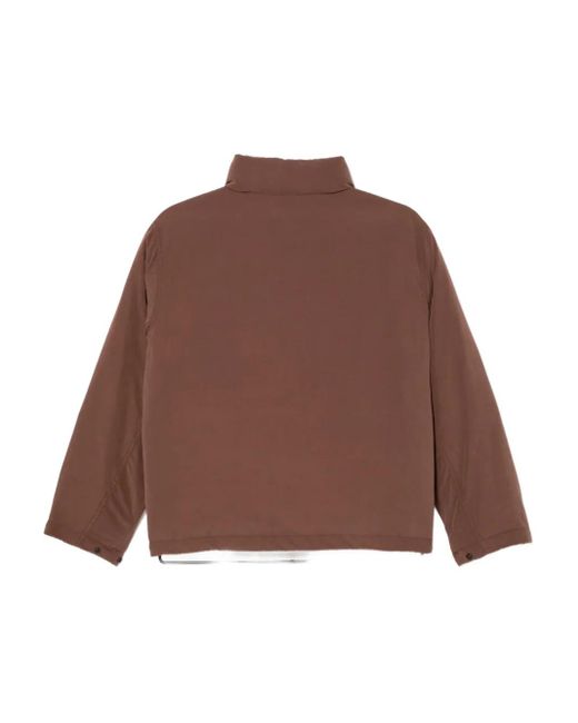 Chocoolate Brown Logo-Embroidered Jacket