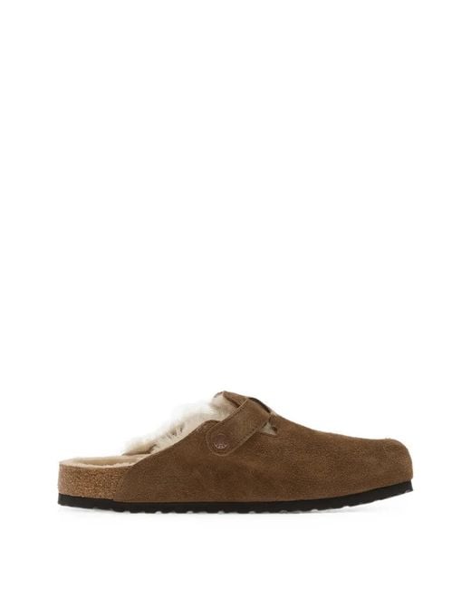 Birkenstock Brown Boston Shearling Mules