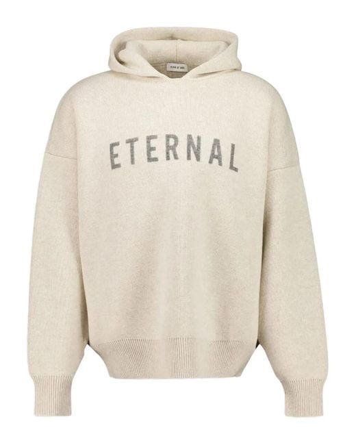 Fear Of God White Eternal Knit Hoodie for men