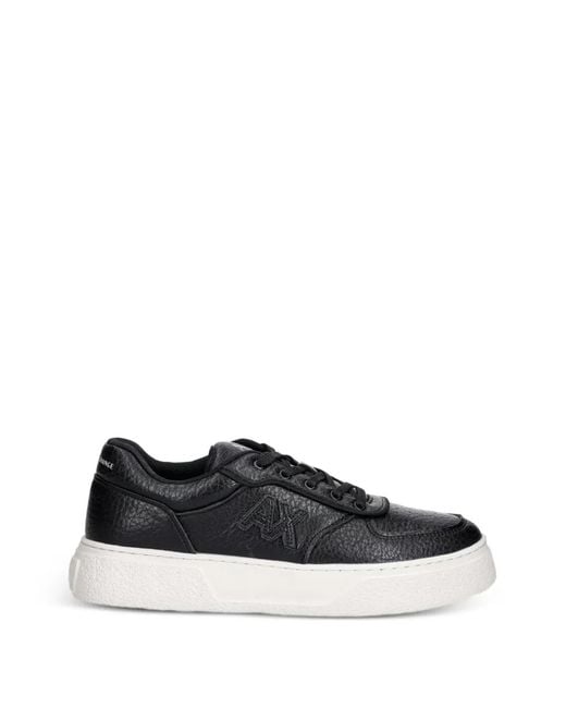 Baskets Grainées À Patch Logo ARMANI EXCHANGE pour homme en coloris Black