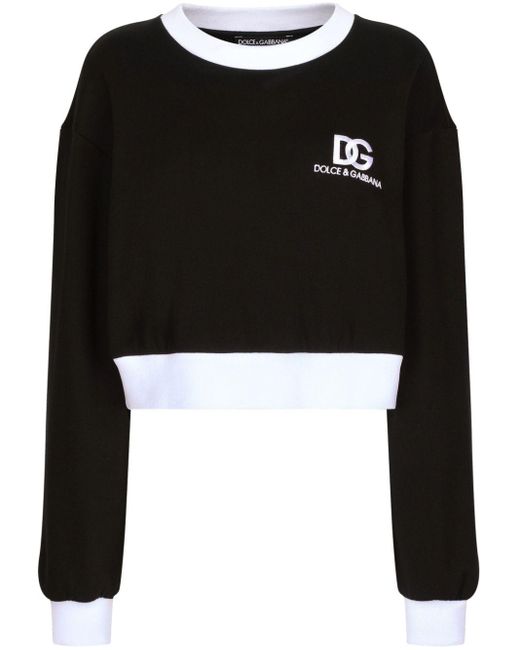 Dolce & Gabbana Sweater Van Katoenblend in het Black