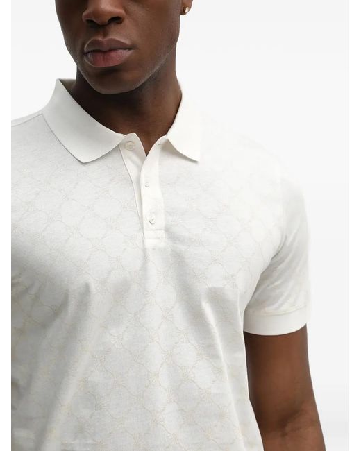 Joop! White Jesse Patterned Polo Shirt for men