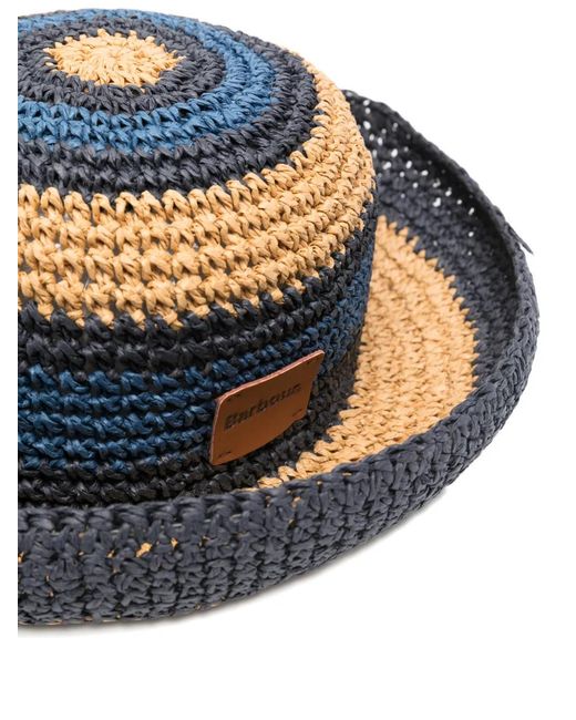 Barbour Blue Striped-Pattern Hat