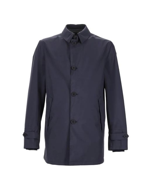 Herno Blue Trench À Boutonnière for men