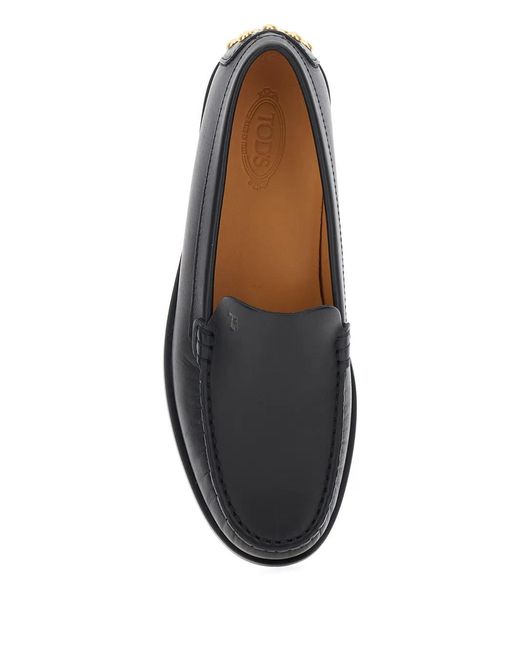 Tod's Black Loafer mit Nieten