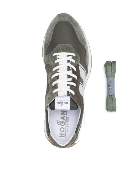 Hogan White H601 Suede Sneakers for men