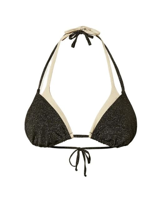 Twinset Black Bikini Bicolore À Bonnets Triangles