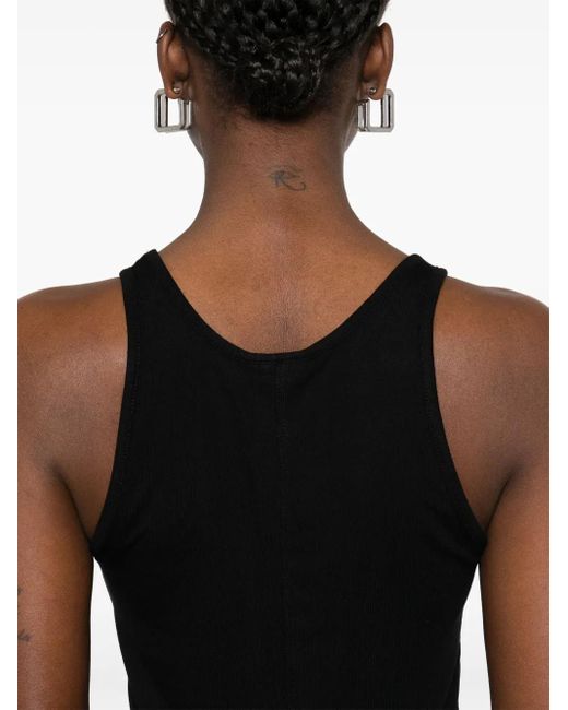 Thom Krom Black Fine-Ribbed Tank Top