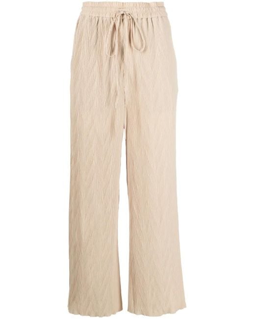 Henrik Vibskov Natural Naptune Straight-Leg Plissé Trousers
