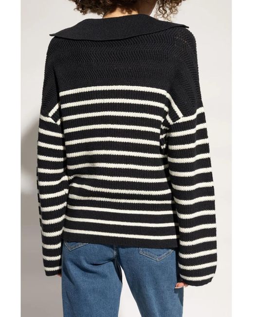 Rag & Bone Black Jen Polo Sweater