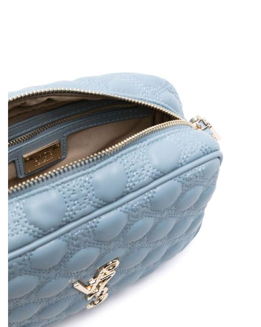 V73 Blue Eva Quilted Shoulder Bag
