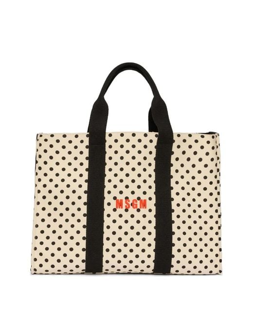 MSGM Multicolor Logo-Print Tote Bag