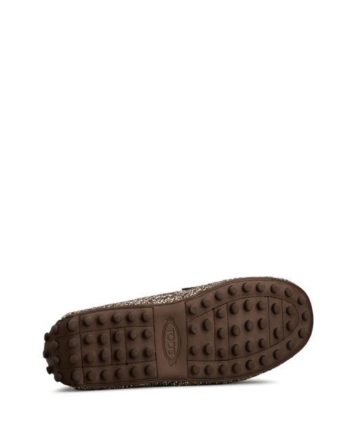 Tod's Brown Tweed Loafers