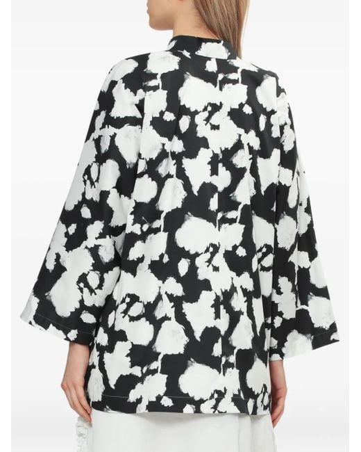 Top Con Colletto Alla Coreana di Comme des Garçons in Black