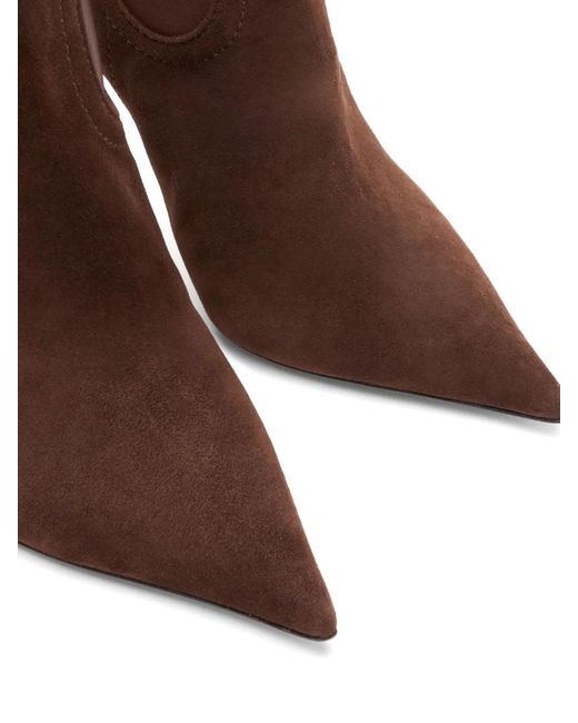 Casadei Brown 100Mm Blade Double Chelsea Boots