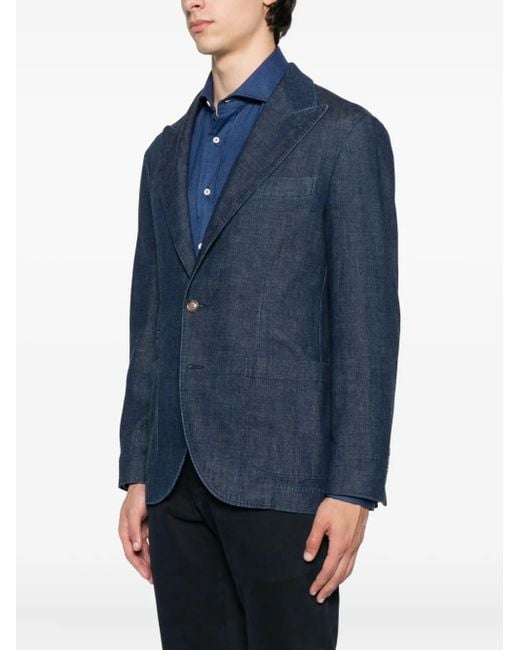Brunello Cucinelli Blue 3 Buttons Jacket for men