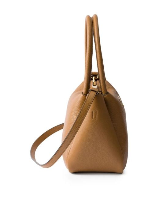 Prada Brown Small Leather Tote Bag
