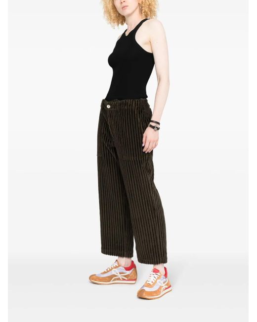 Jejia Black Corduroy Cropped Trousers