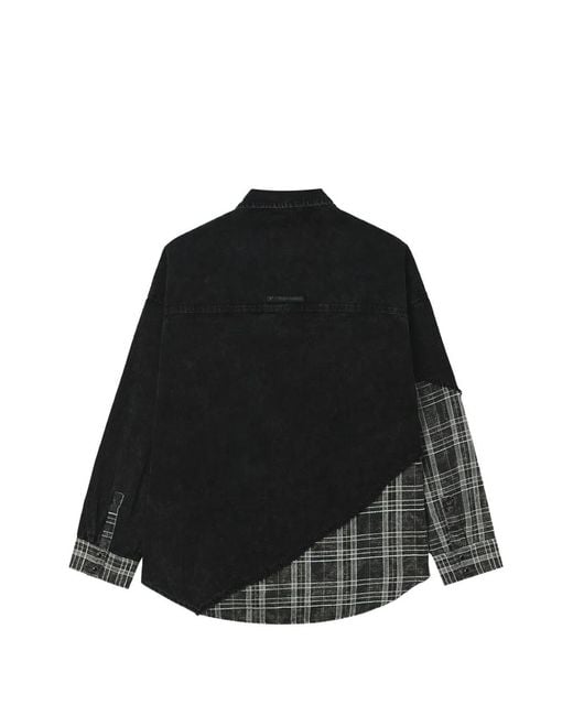 FIVE CM Black Patchwork Shirt for men