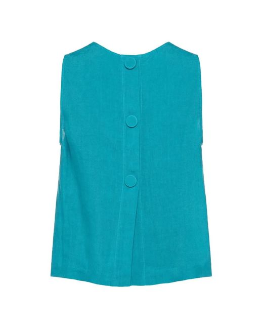 Eres Blue Sleeveless Top
