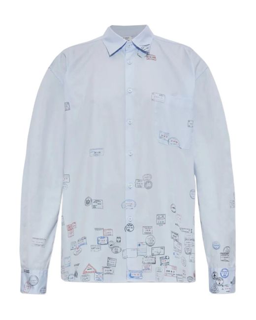Vetements プリント シャツ Blue