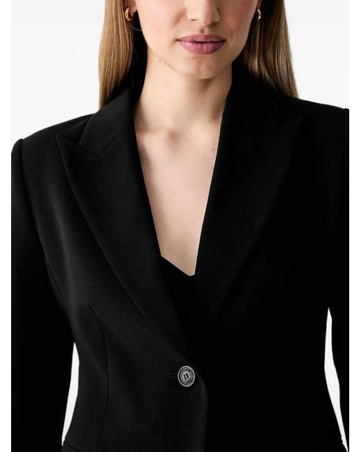 Trussardi Black Peak-Lapel Single-Breasted Blazer