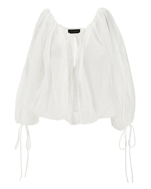 ANDAMANE Wilma パフスリーブ ブラウス White
