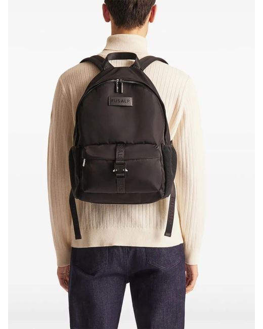 Fusalp Black Logo-Patch Backpack