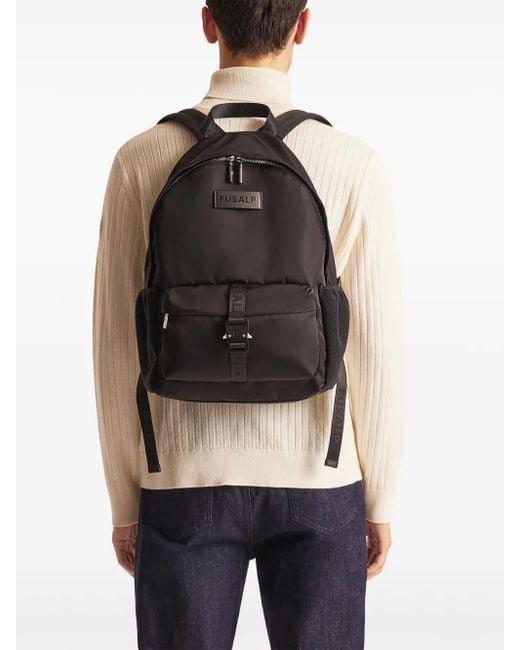 Fusalp Black Logo-Patch Backpack