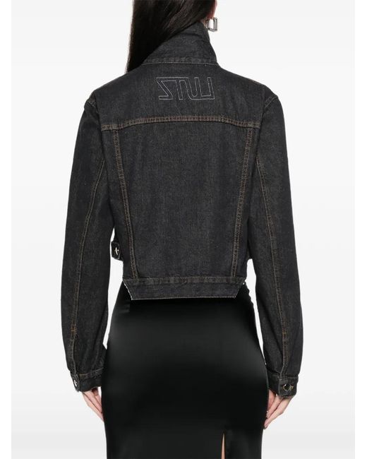 Lutz Huelle Black Veer Button-Fastening Denim Jacket