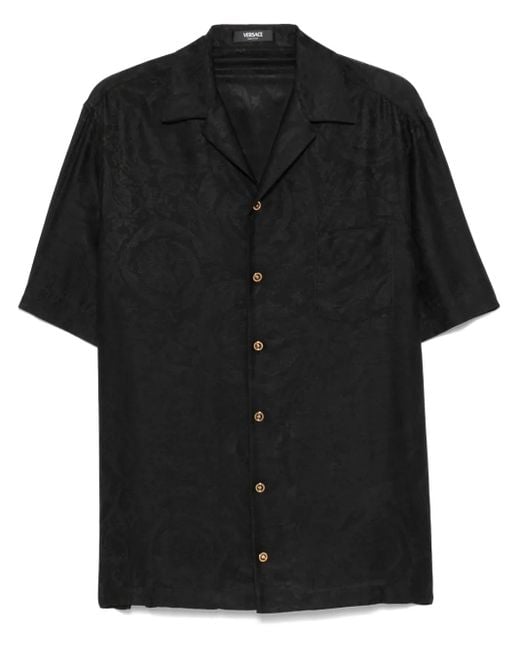 メンズ Versace バロッコ シャツ Black