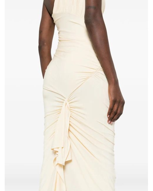 TOVE White One-Shoulder Ruched Dress