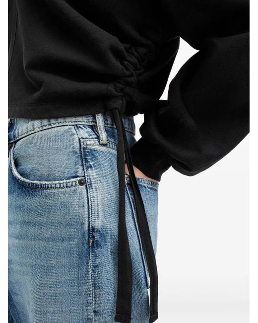 AllSaints Black Mira Sweatshirt mit Kordelzug