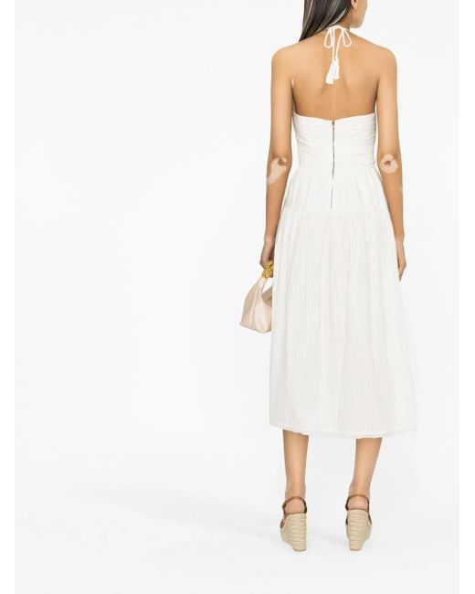 Ulla Johnson White Ella Halterneck Midi Dress