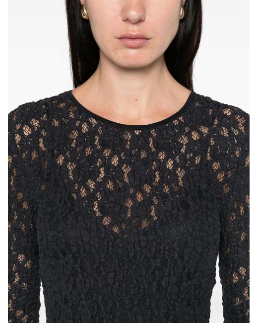 Max Mara Jurk Met Lange Mouwen En Textuur in het Black