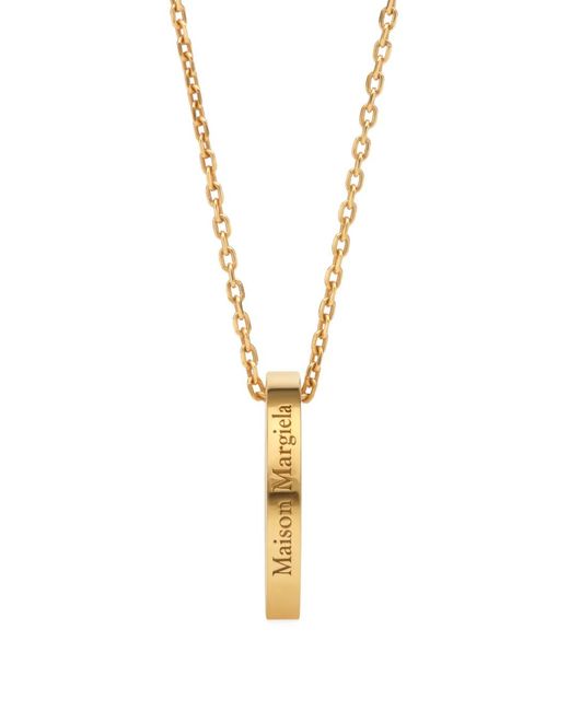 Maison Margiela Metallic Logo Ring Necklace