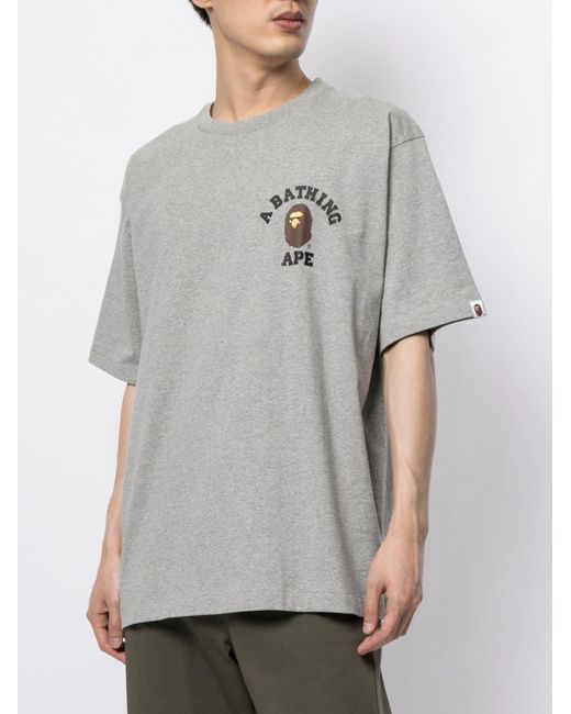 Heren Kleding voor voor T-shirts voor T-shirts met korte mouw A Bathing Ape Katoen T-shirt Met Logoprint in het Zwart voor heren 