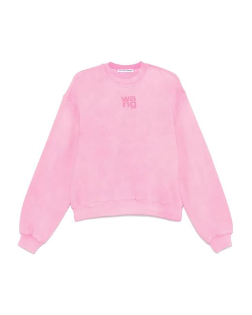 Alexander Wang ロゴエンボス スウェットシャツ Pink