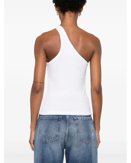 Agolde White One-Shoulder Top
