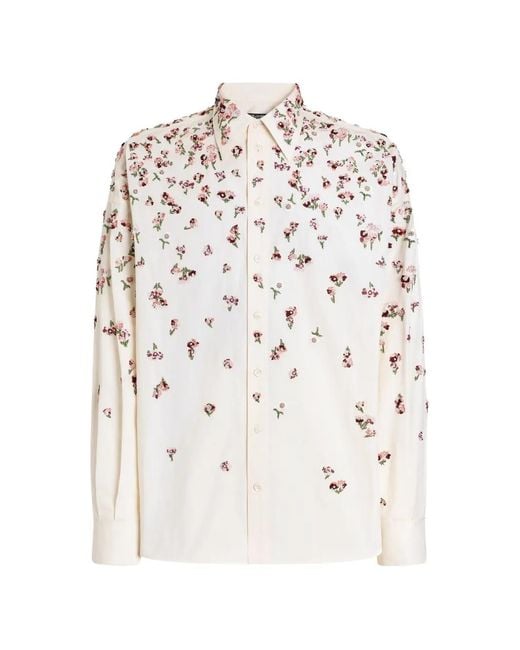 Dolce & Gabbana White Cotton Shirt With Embroidery for men
