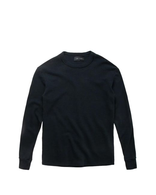 Les Tien Blue Long-Sleeve Crew-Neck Top for men