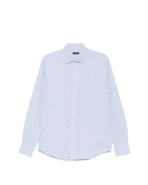 Deperlu White Jepp Striped Shirt for men