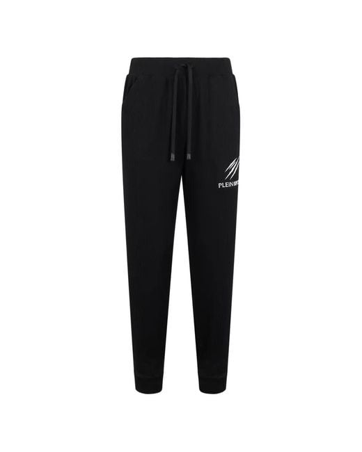 Philipp Plein Geribbelde Joggingbroek in het Black