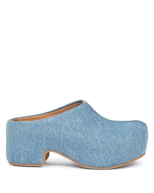 Dries Van Noten Blue Denim Clogs