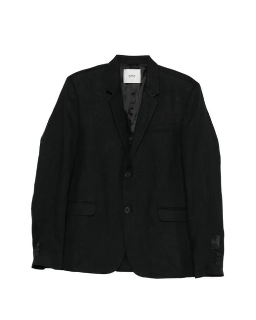 Arte' Black Button Blazer for men