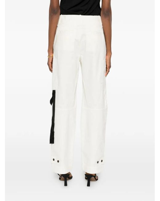 Pinko White Caldo Trousers