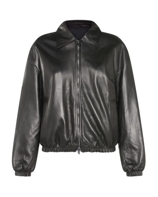 Salvatore Santoro Zip Leather Jacket Black